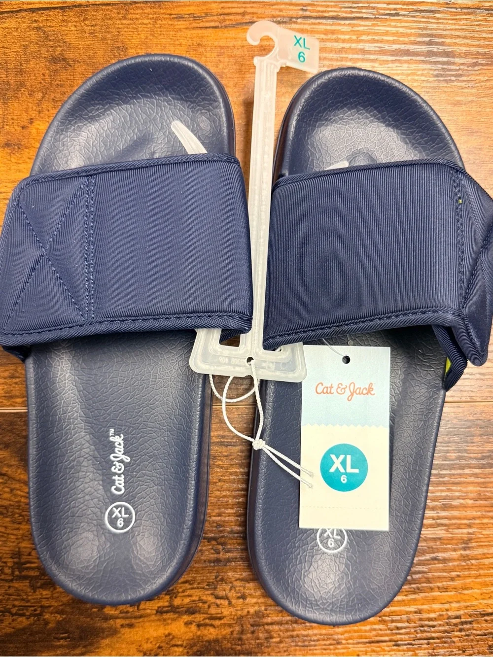 Cat & Jack Navy Slide Sandals with Adjustable Strap